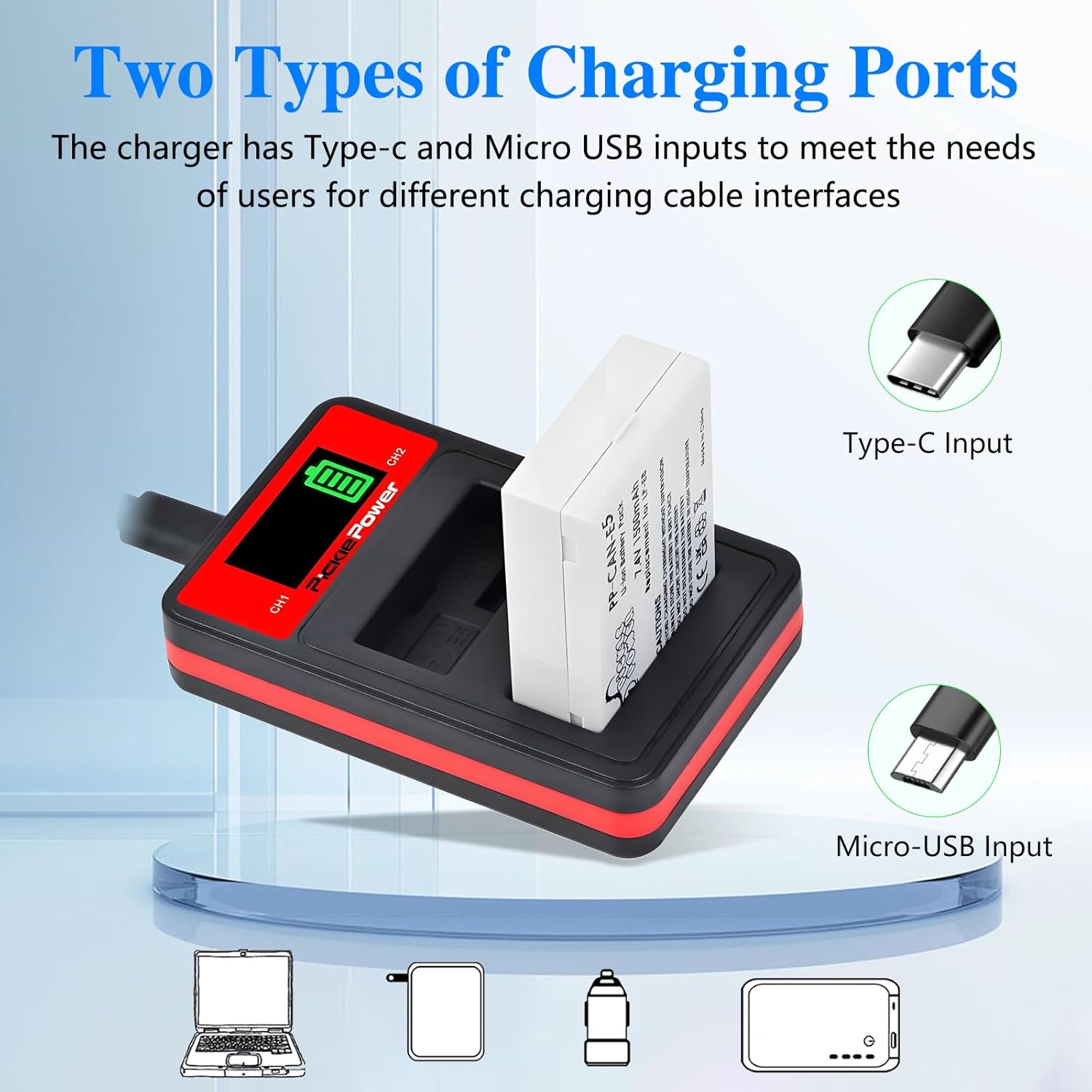Thumbnail 5 de Pickle Power LP-E5 Battery and Charger Pack for Canon EOS Cameras (2 Batteries)