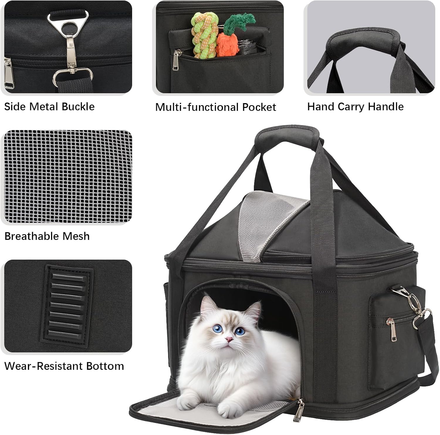 Detalle de Expandable Pet Carrier, 16.2 x 11.4 x 13 in.