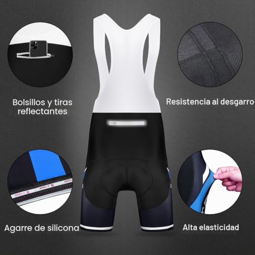 Thumbnail 4 de X-TIGER Conjunto Ciclismo Hombre Maillot Culotte: comodidad y seguridad para largos recorridos