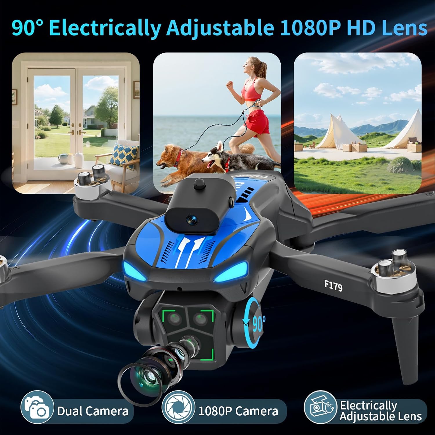 Thumbnail 5 de Dron Plegable Cámara 1080P con pantalla 2,8" 16 min