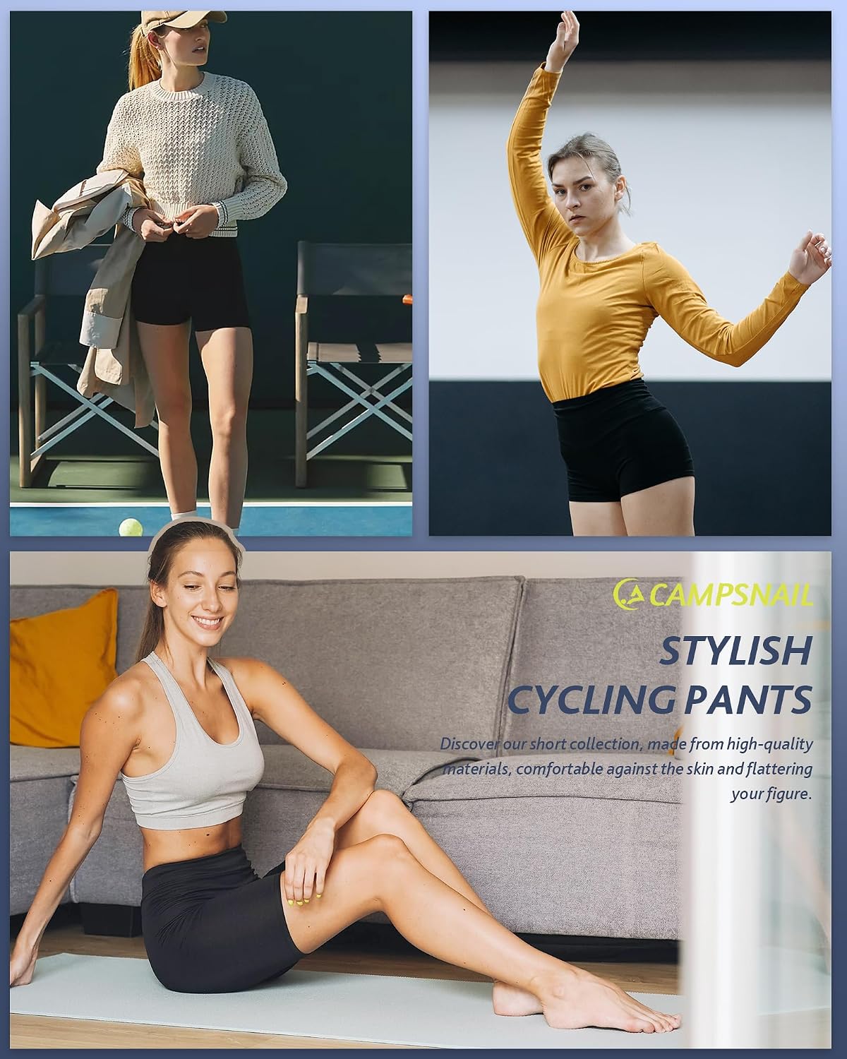 Thumbnail 1 de CAMPSNAIL Workout Biker Shorts 3 in