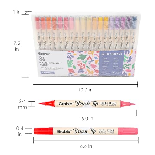 Thumbnail 3 de Grabie 72 Colors Paint Markers 36 dual tips 🎨