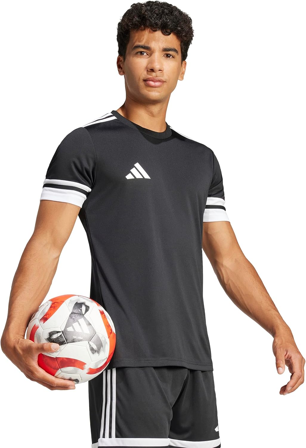 Thumbnail 5 de adidas Squadra25 Jersey Short Sleeve Shirt, Hombre, Negro/Blanco, Talla L