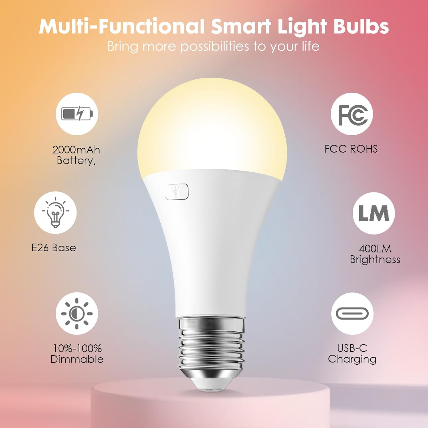Thumbnail 5 de Rechargeable E26 Light Bulbs