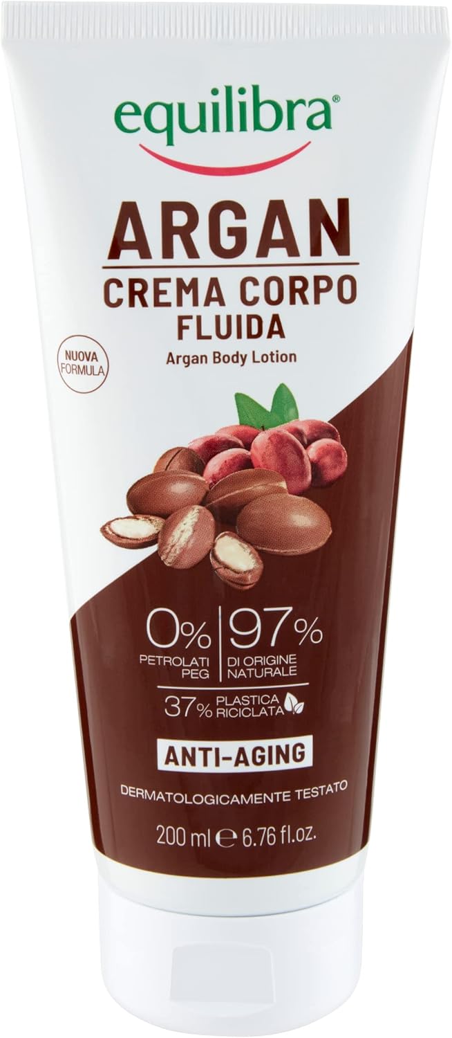 Detalle 2 de Equilibra Argan Crema Fluida Corpo – Confezione da 6 x 200 ml