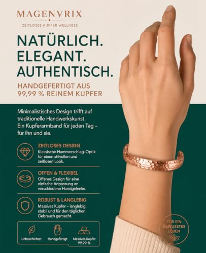 Thumbnail 2 de MAGENVRIX Kupferarmband aus 99,99 % reinem Kupfer, verstellbar