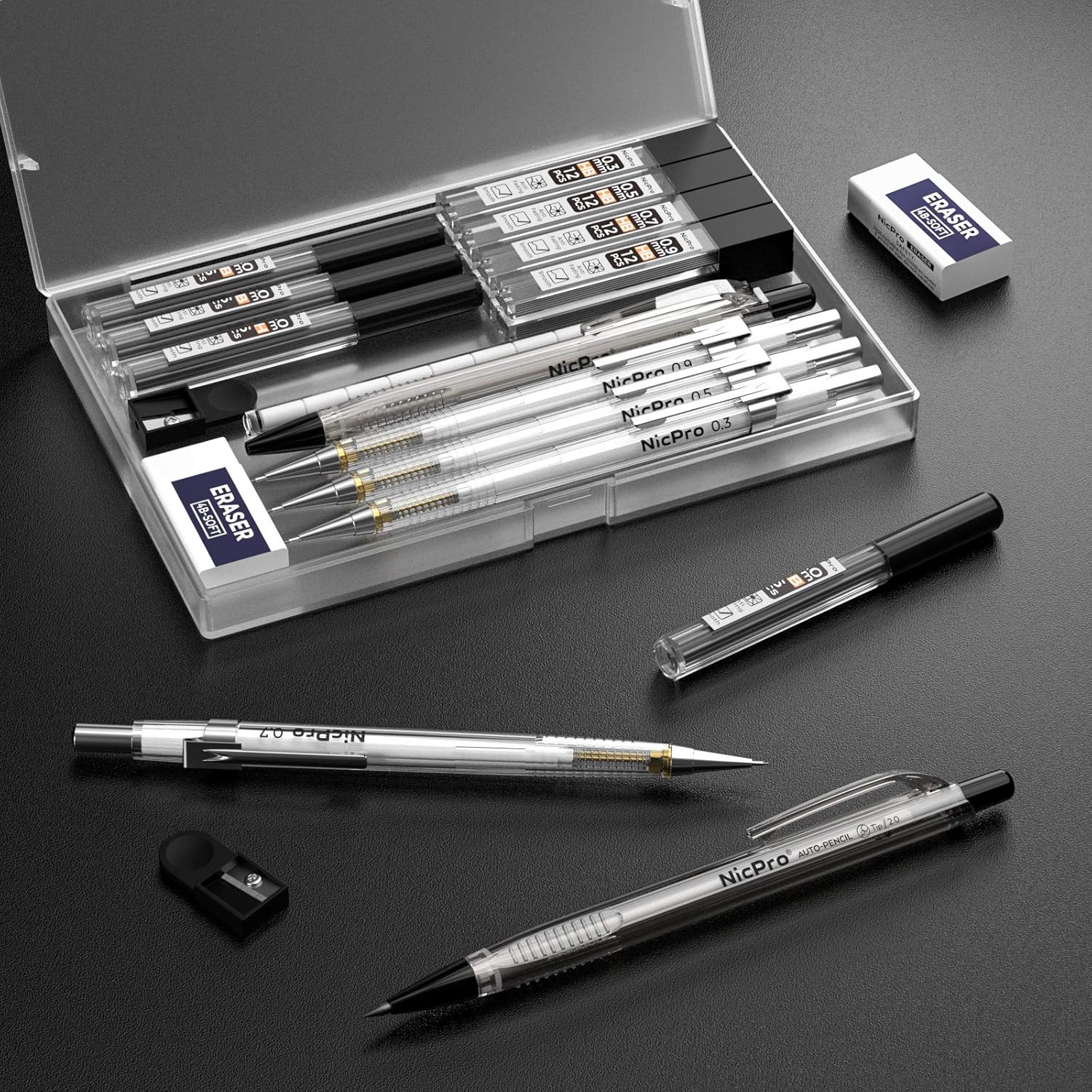 Thumbnail 5 de Nicpro 6 PCS Mechanical Pencil Set 0.3–2.0mm