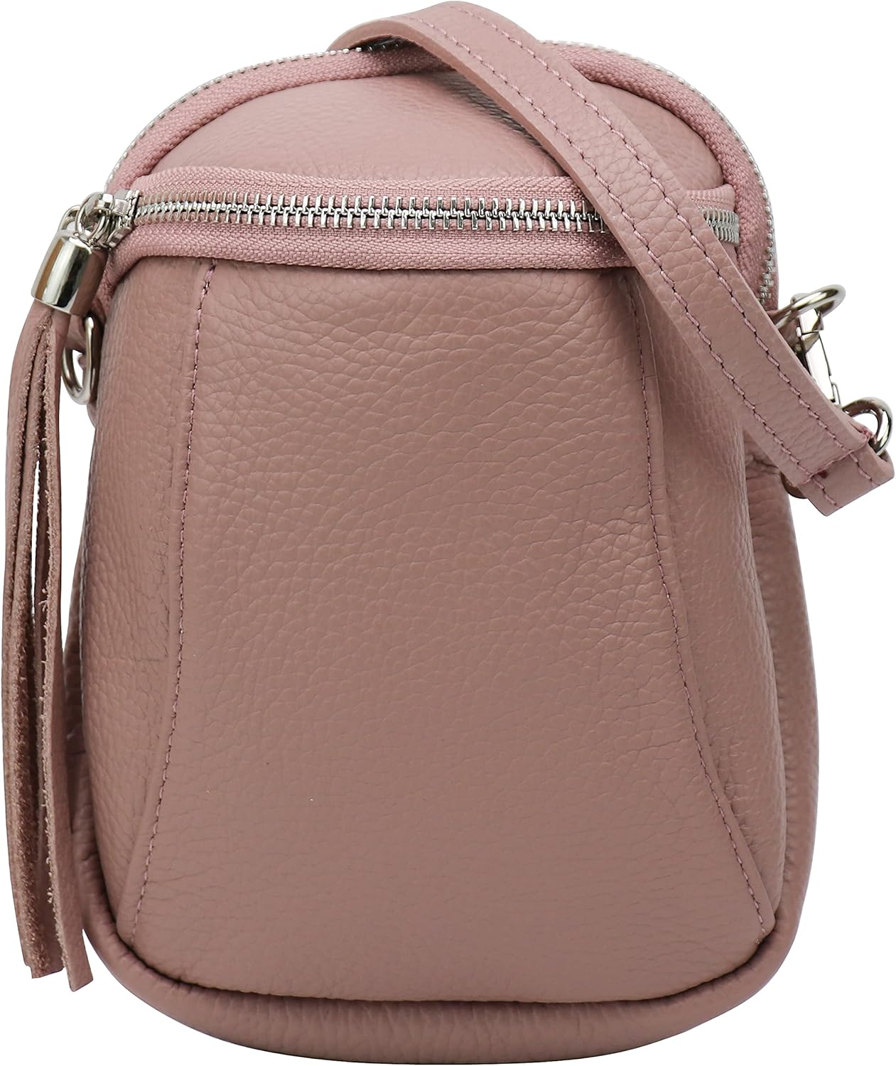 Detalle de SH Leder Emma G328 : Sac à bandoulière multifonction en cuir véritable pour femme