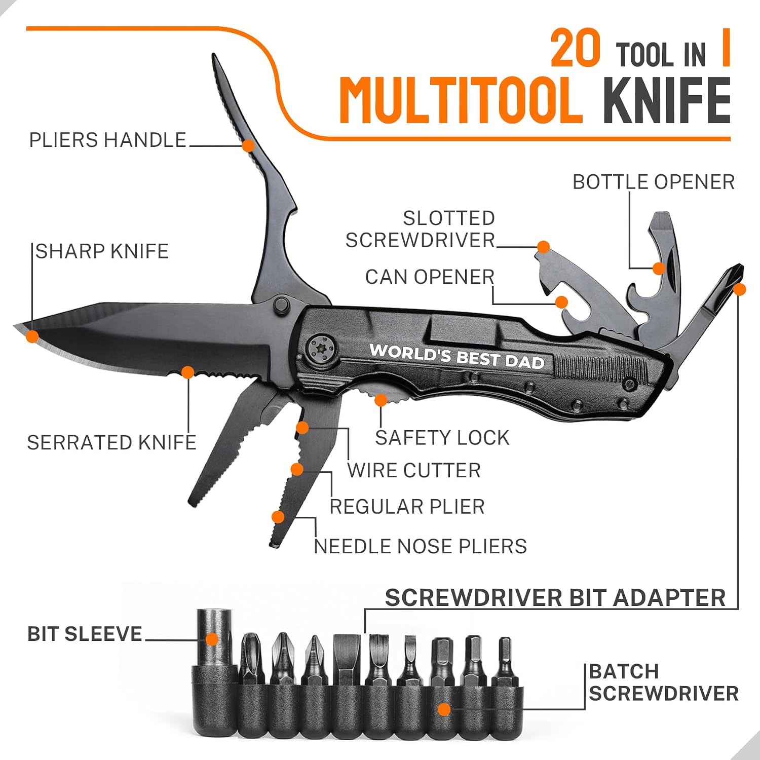 Thumbnail 1 de Multitool Knife in Stainless Steel