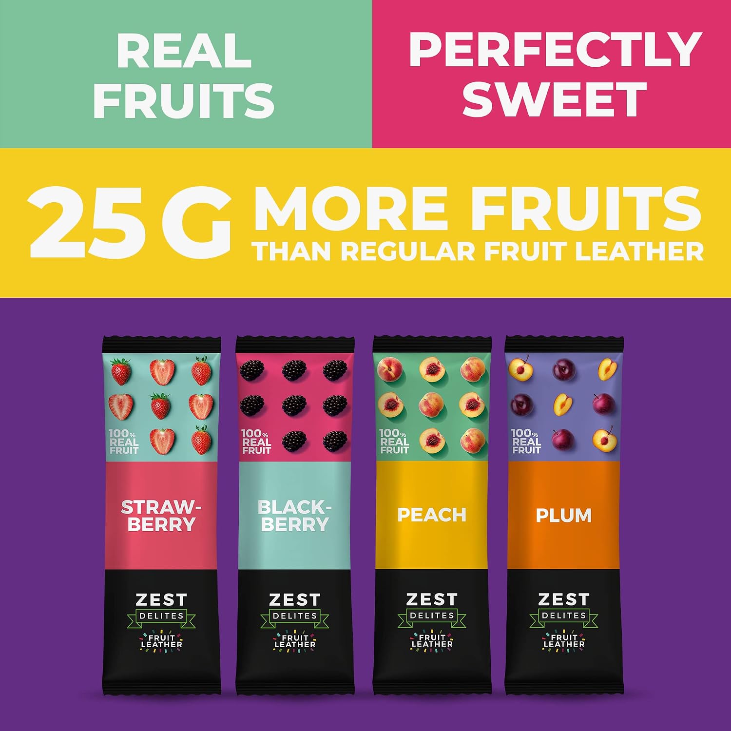 Thumbnail 6 de Zest Delites Fruit Leather, Apple-Based Vegan Strips, 0.88 oz, 36-Pack