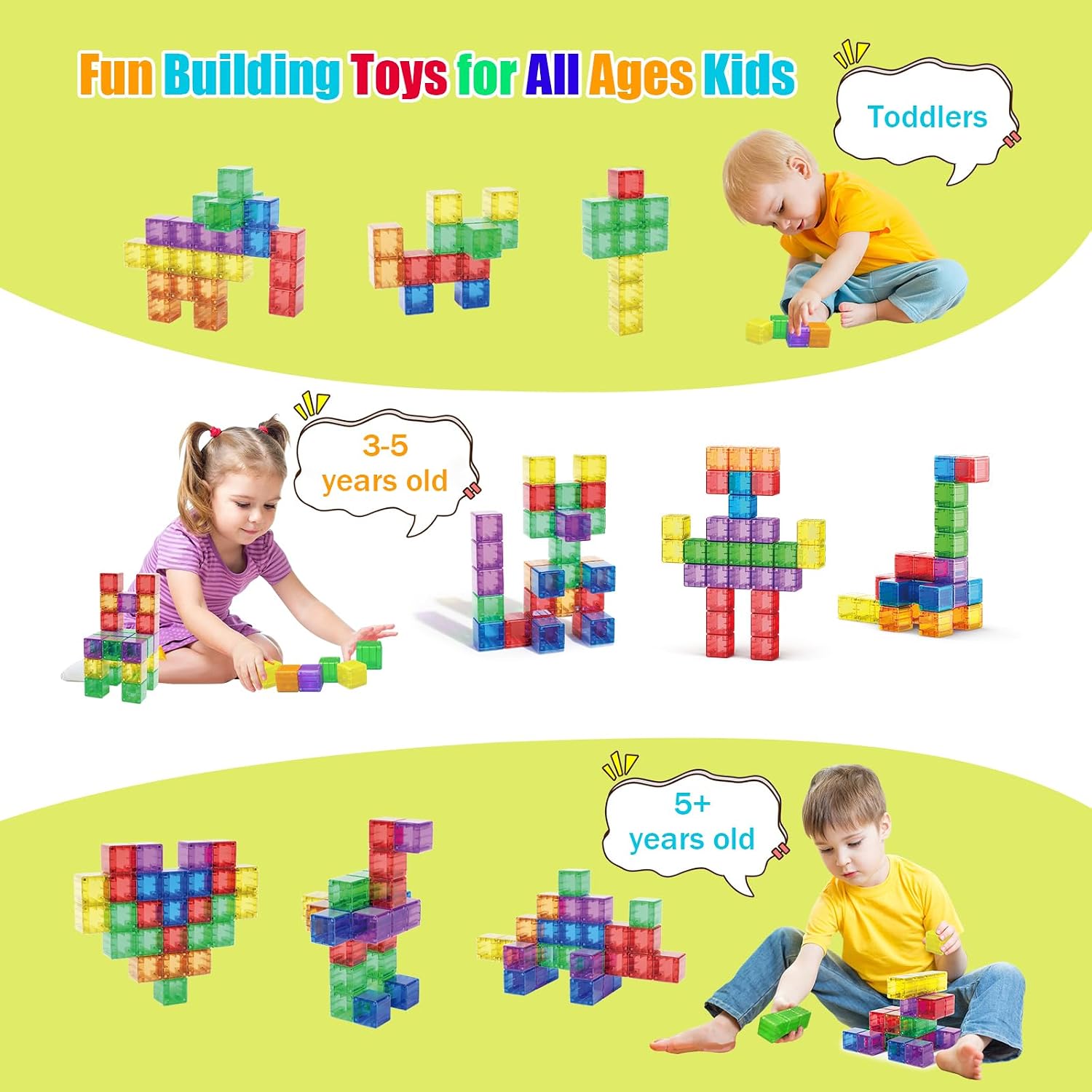 Thumbnail 5 de 48PCS Magnetic Blocks 1.38-inch STEM Building Toy 🧩