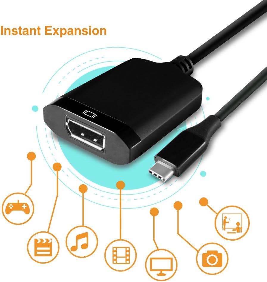 Thumbnail 6 de Vantec Vlink USB-C to DisplayPort 1.2 4K/60Hz Video Converter (CB-CU300DP12) – Black