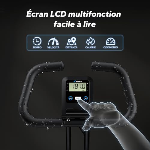 Thumbnail 4 de MERACH Vélo d’Appartement Pliable – Écran LCD, 16 niveaux, confort et gain de place