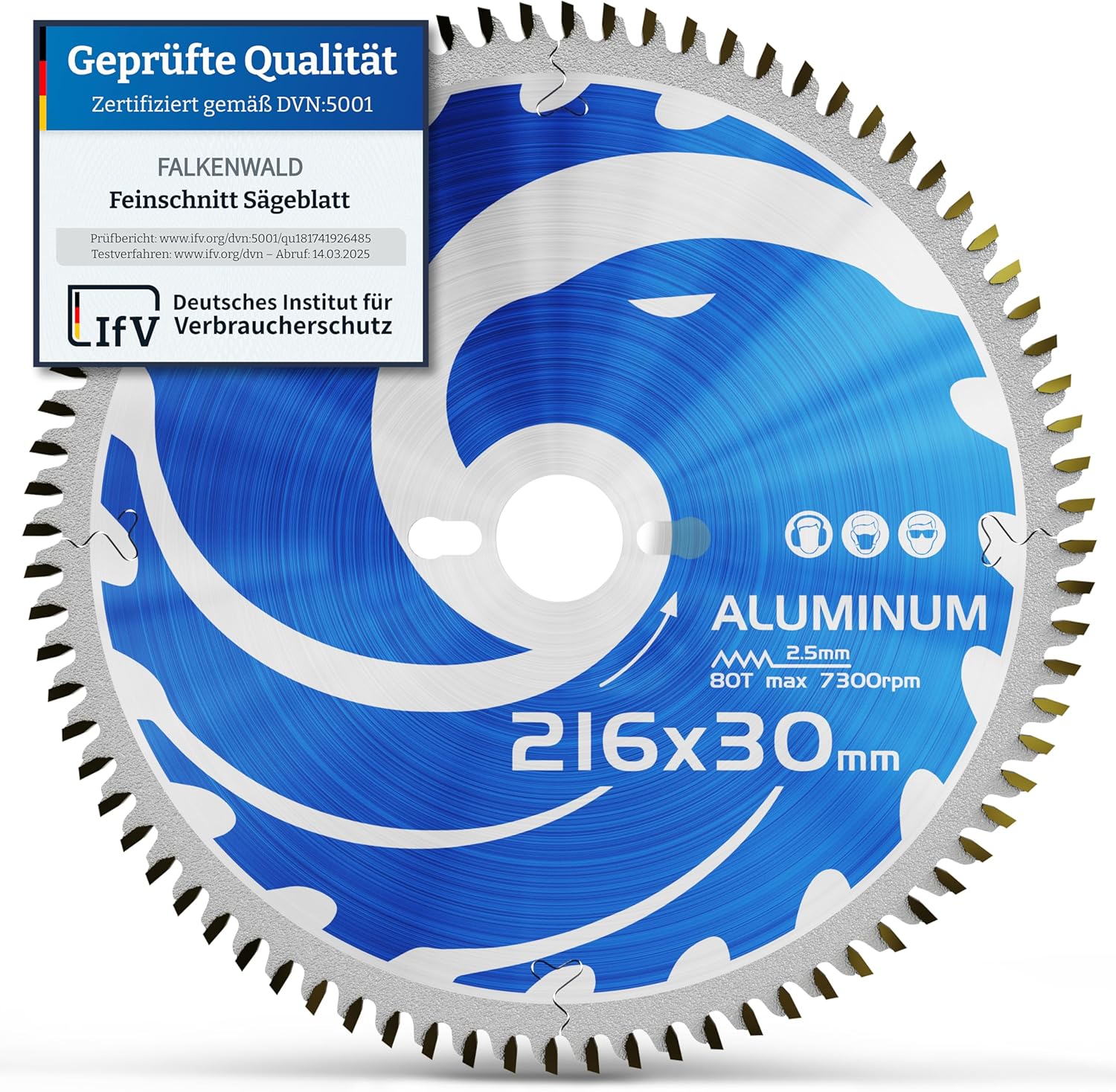 FALKENWALD Sägeblatt 216 mm für Aluminium