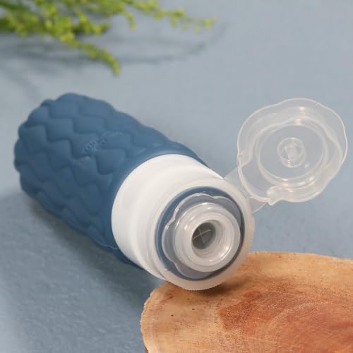 Detalle de Lericttor 100ml Silicone Travel Bottles for Toiletries – 4 Pack with Clear Zipper Bag and Labels