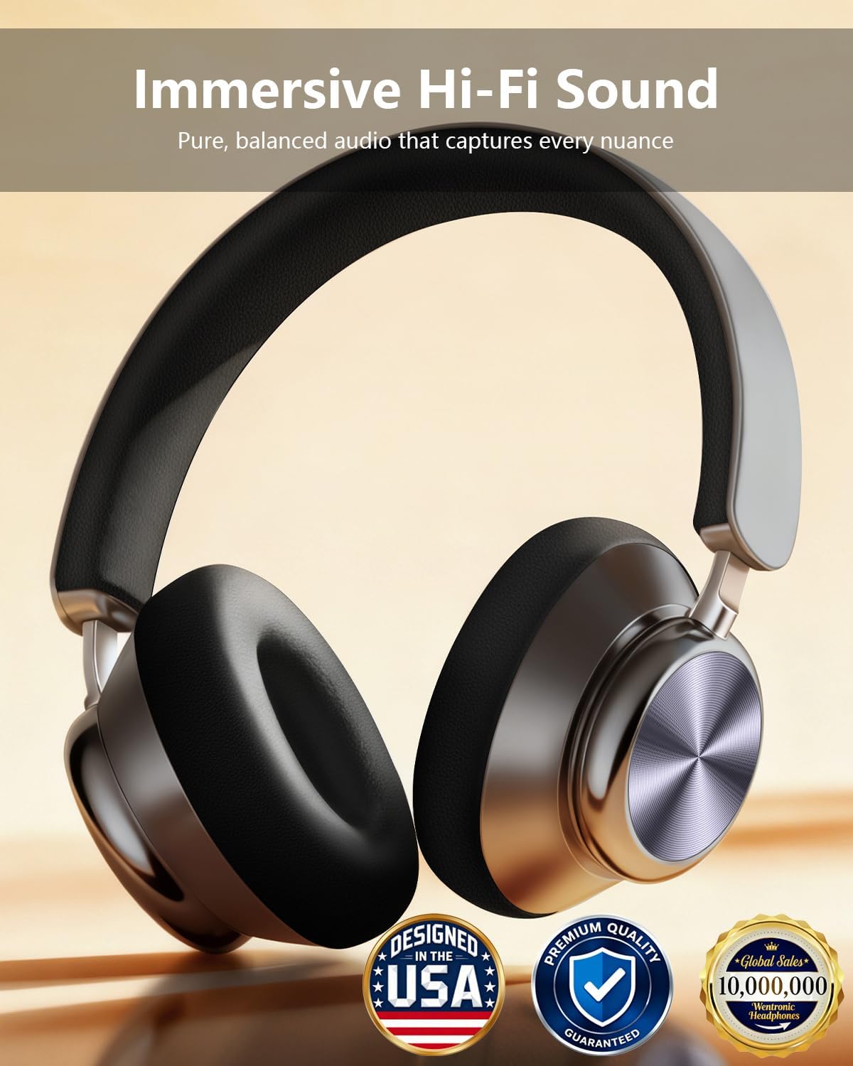 Thumbnail 1 de Wentronic Y03 Bluetooth headphones, 48‑hour playtime