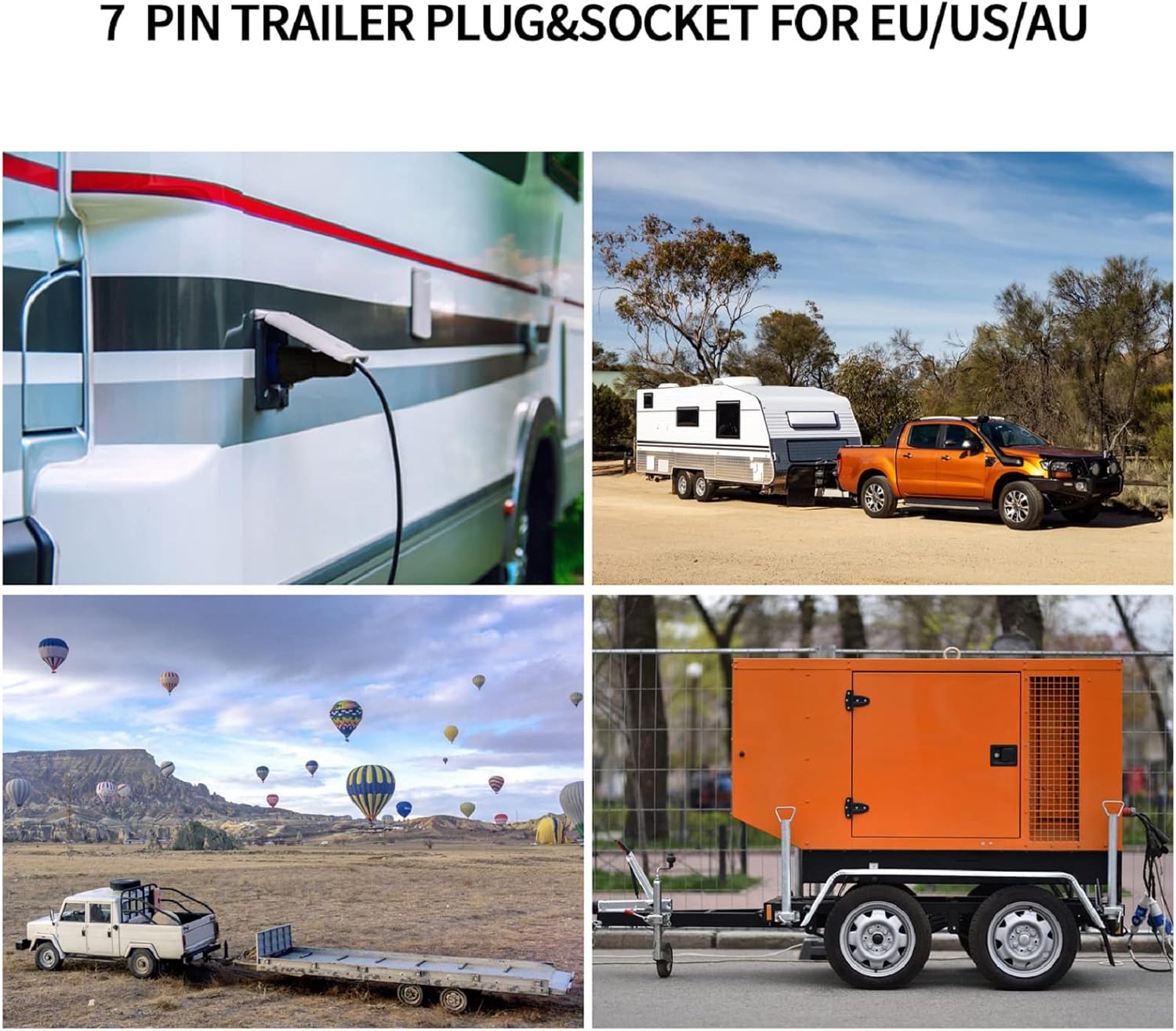 Thumbnail 3 de Woola Metal 7 Pin Trailer Plug and Socket — 12V European Standard, Aluminium Alloy with Copper Pins