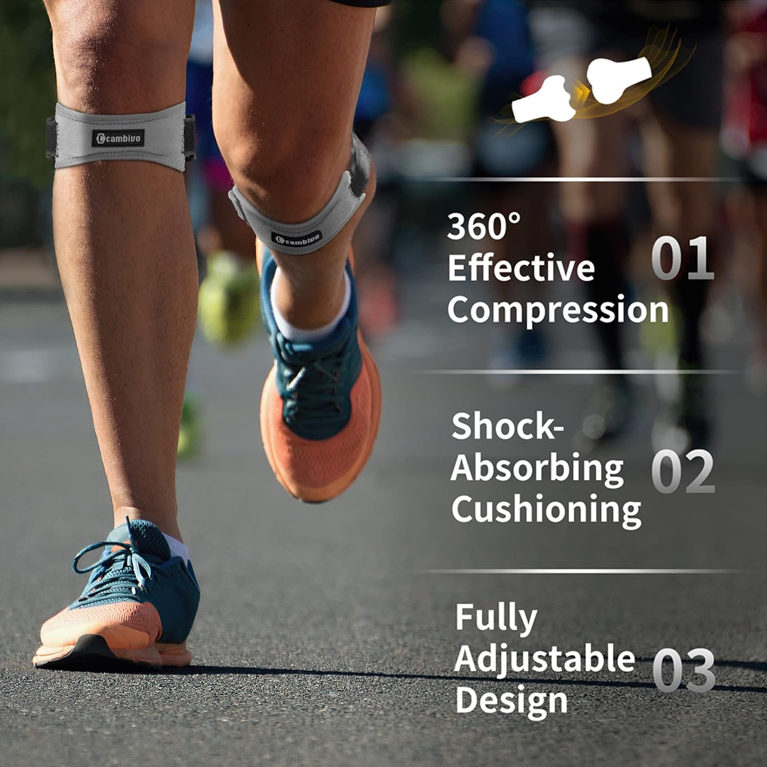 Detalle 2 de CAMBIVO Patella Tendon Knee Straps 2-Pack