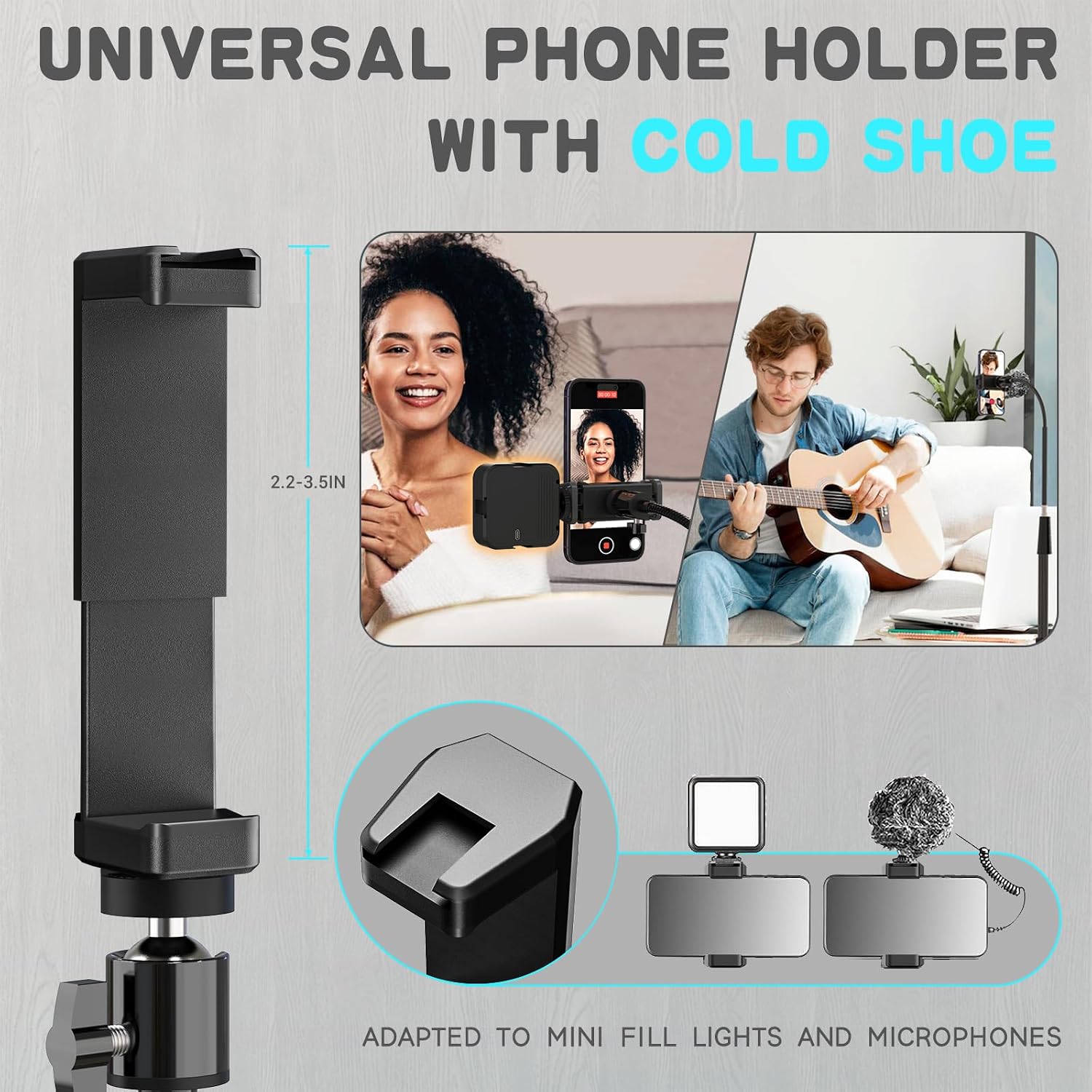 Detalle 2 de UBeesize 92" Cell Phone Tripod Stand