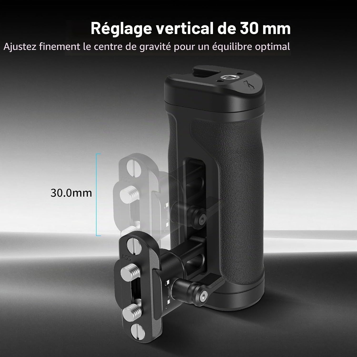 Thumbnail 5 de SMALLRIG Mini Poignée Latérale avec Pince et Rail NATO – Réglable en Hauteur, 10 kg, pour Gaucher ou Droitier