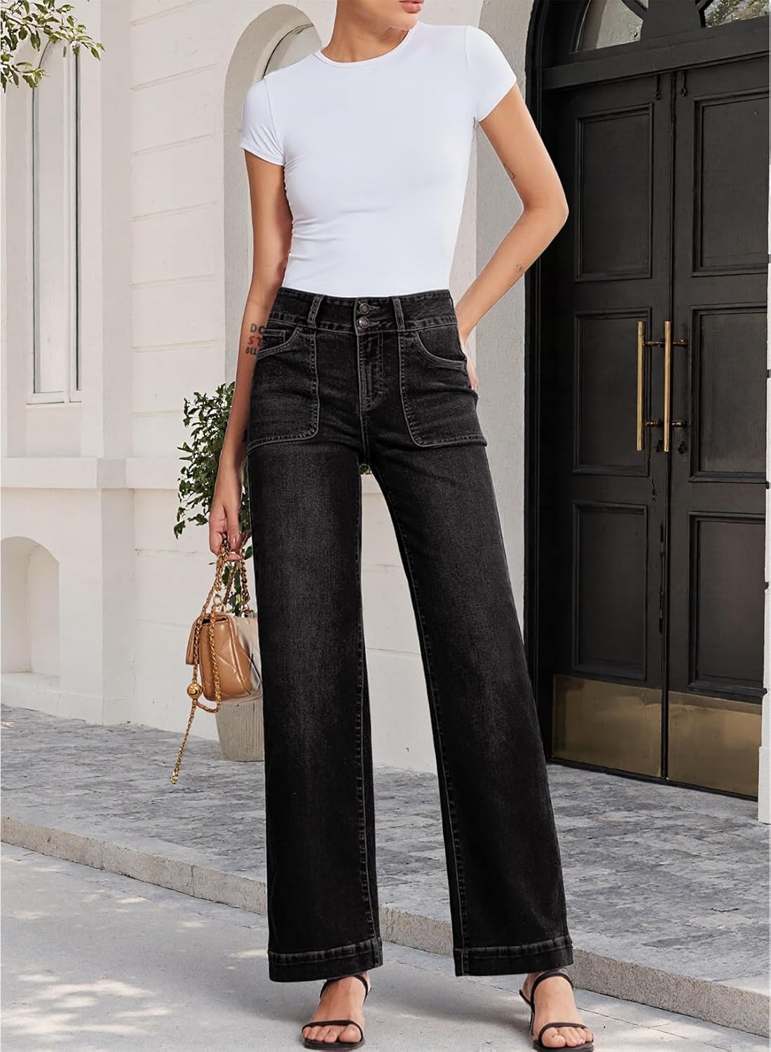 Thumbnail 4 de Sidefeel Wide Leg Jeans High Waisted 26