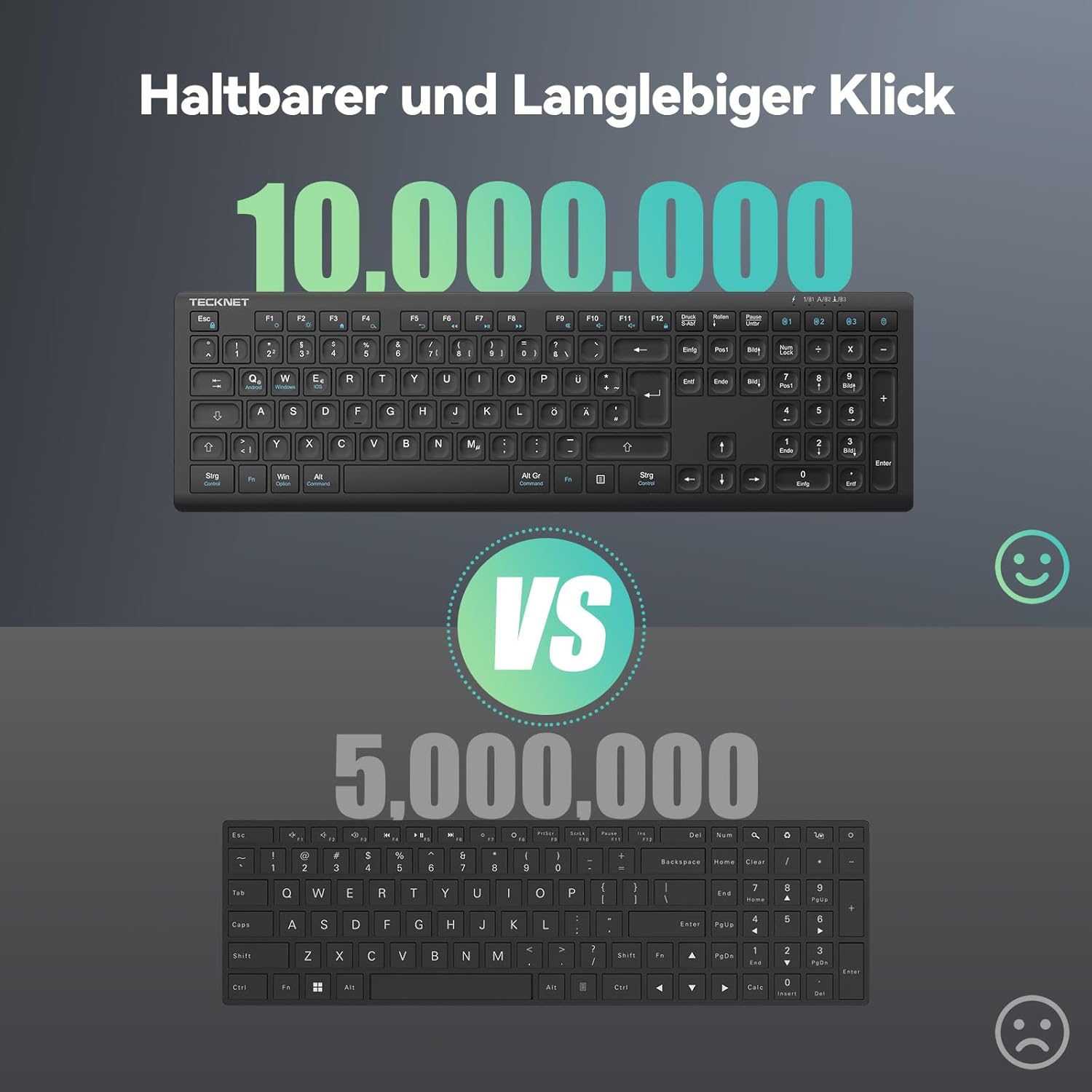 Thumbnail 4 de TECKNET Bluetooth Tastatur 500 mAh ⌨