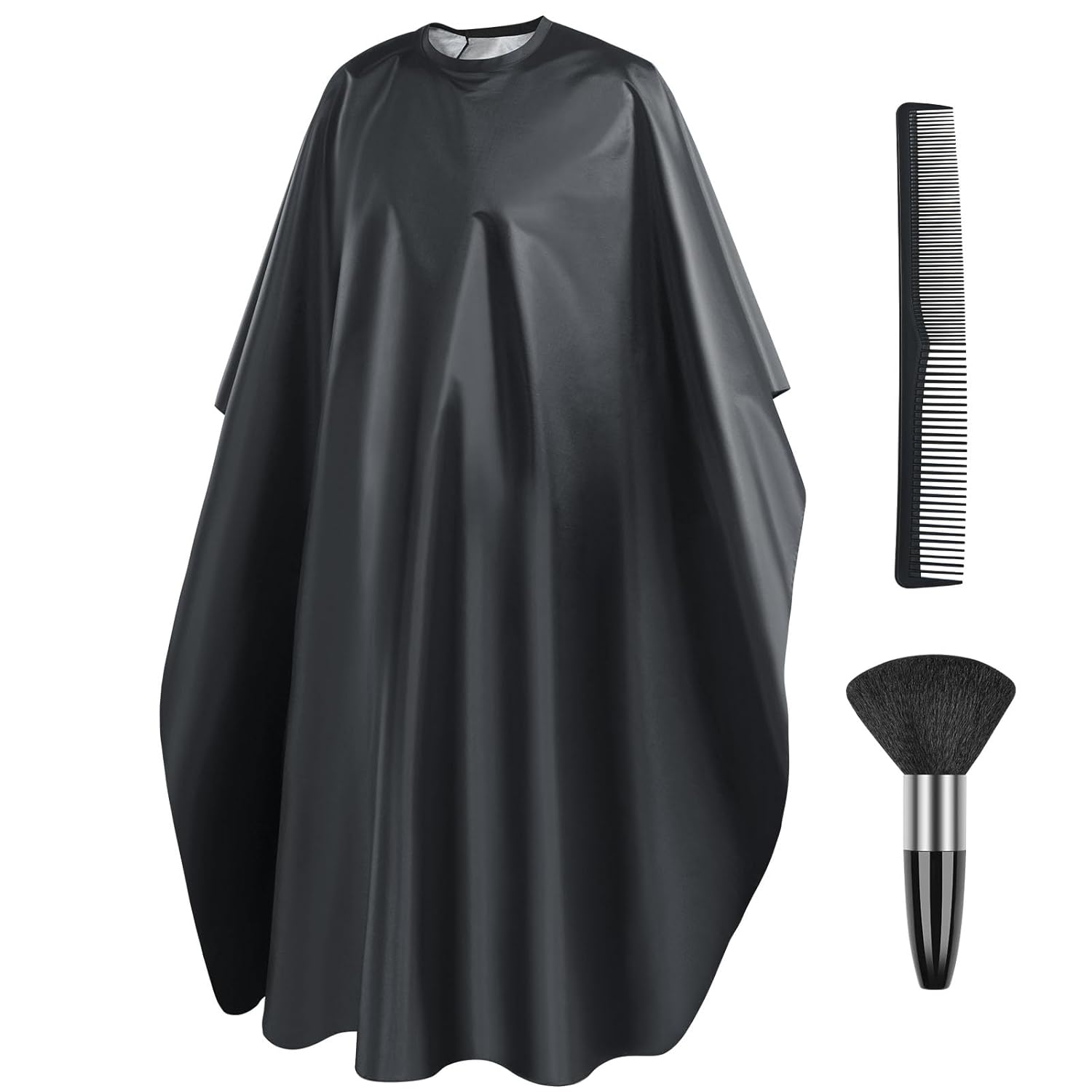 LOPHE Haarschnitt Friseurumhang mit Nylon, Hals-Staubbürste und Stylingkamm (115 × 145 cm)