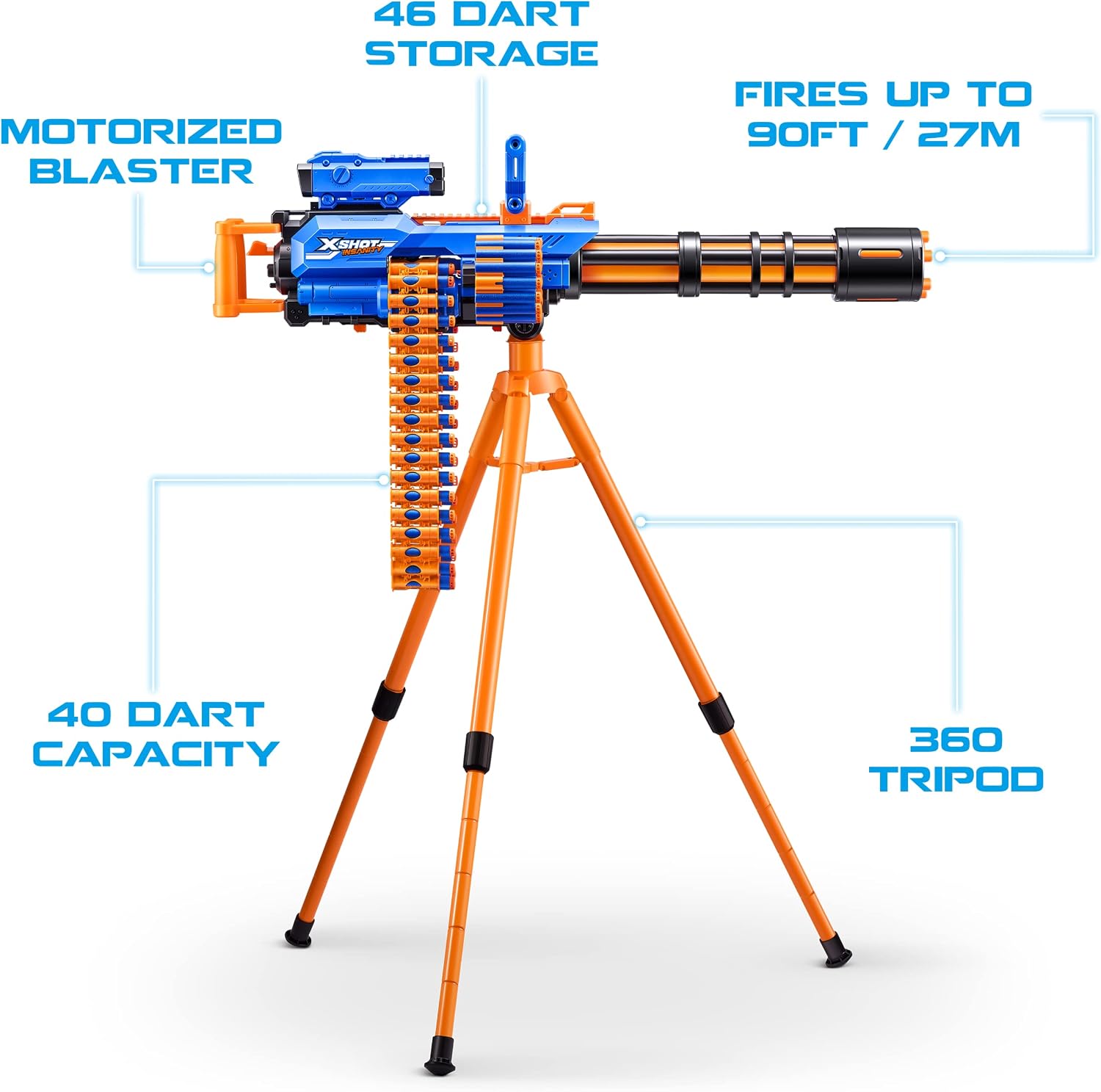 Thumbnail 1 de ZURU X-Shot Insanity Motorized Rage Fire 72 dardos