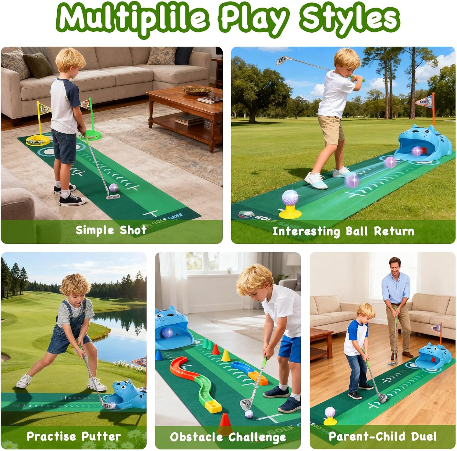 Thumbnail 5 de Upgraded Kids Golf Set with Tiger Returner
