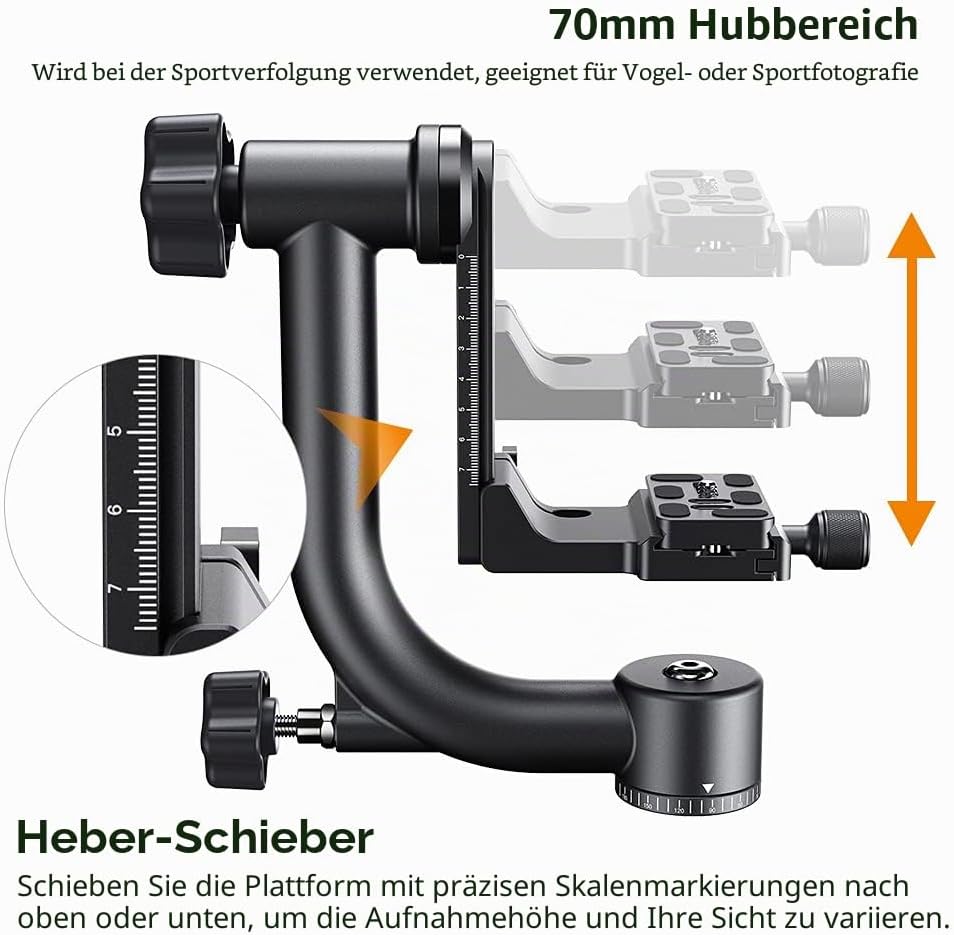 Thumbnail 5 de K&F CONCEPT Gimbalkopf 20 KG Tragkraft