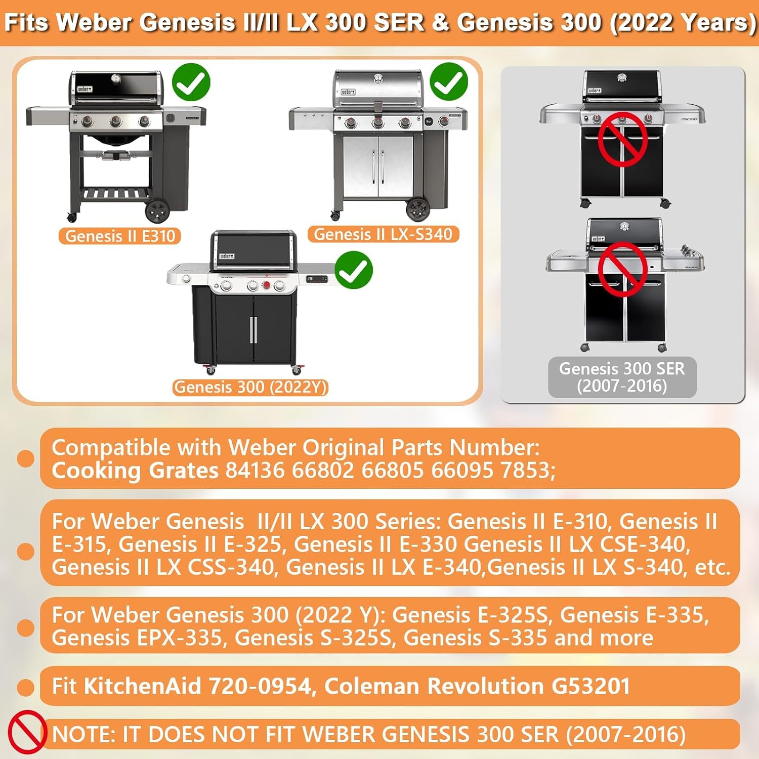 Thumbnail 2 de Genesis II Stainless Steel Grill Grates