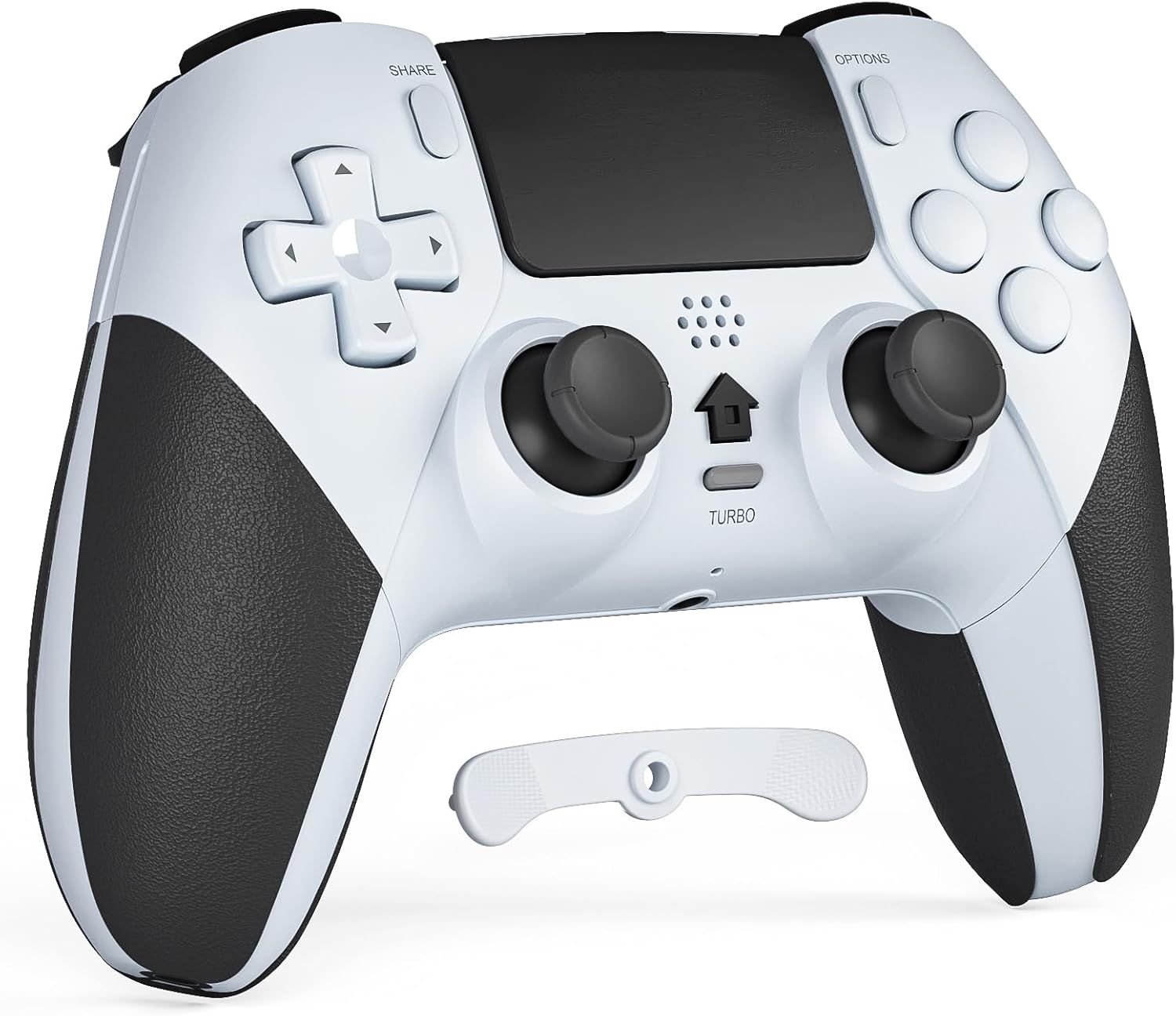 Detalle de CHEREEKI Wireless Controller for PS4 with 2 Macro Buttons, 3.5mm Audio, Turbo, 6-Axis Motion, and Dual Vibration
