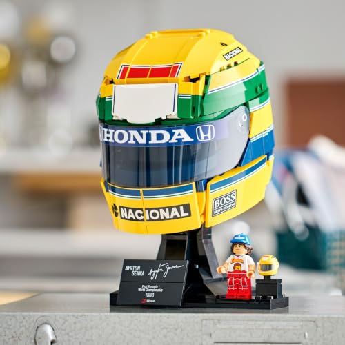 Detalle de LEGO Editions Casco Ayrton Senna – Kit de Construcción 43024