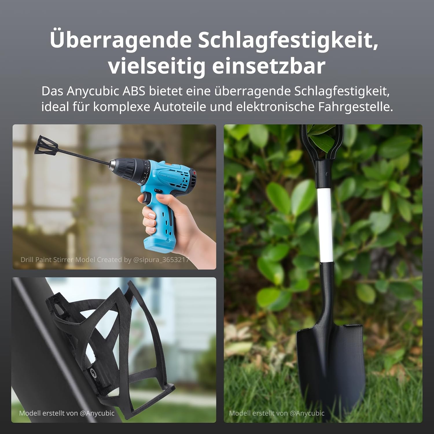 Thumbnail 3 de ANYCUBIC ABS-Filament 1,75 mm (ACE Pro intelligente Identifikation) – 1 kg, grau