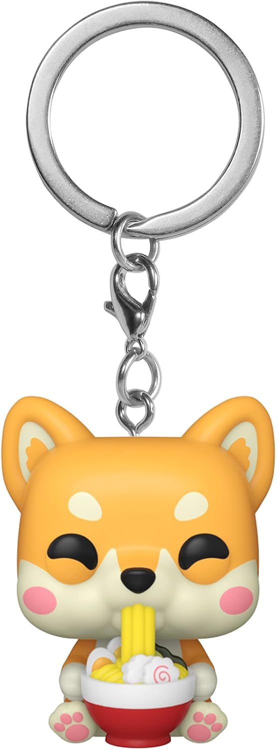 Detalle de Funko Pop! Ramen Shiba Inu-nyckelring – samlarfigur för nycklar och väska