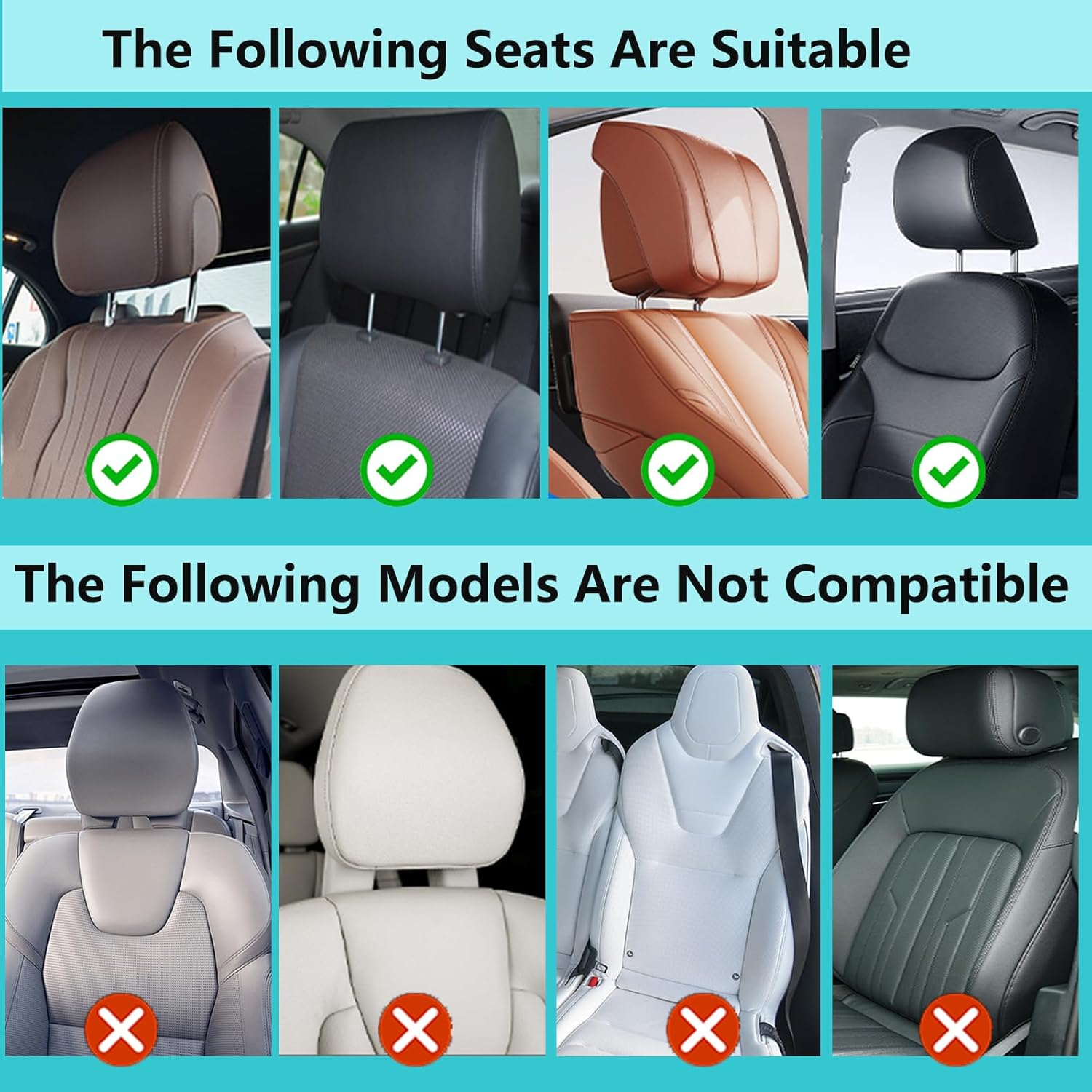 Detalle de VniYors Kopfstütze Auto verstellbar 180°