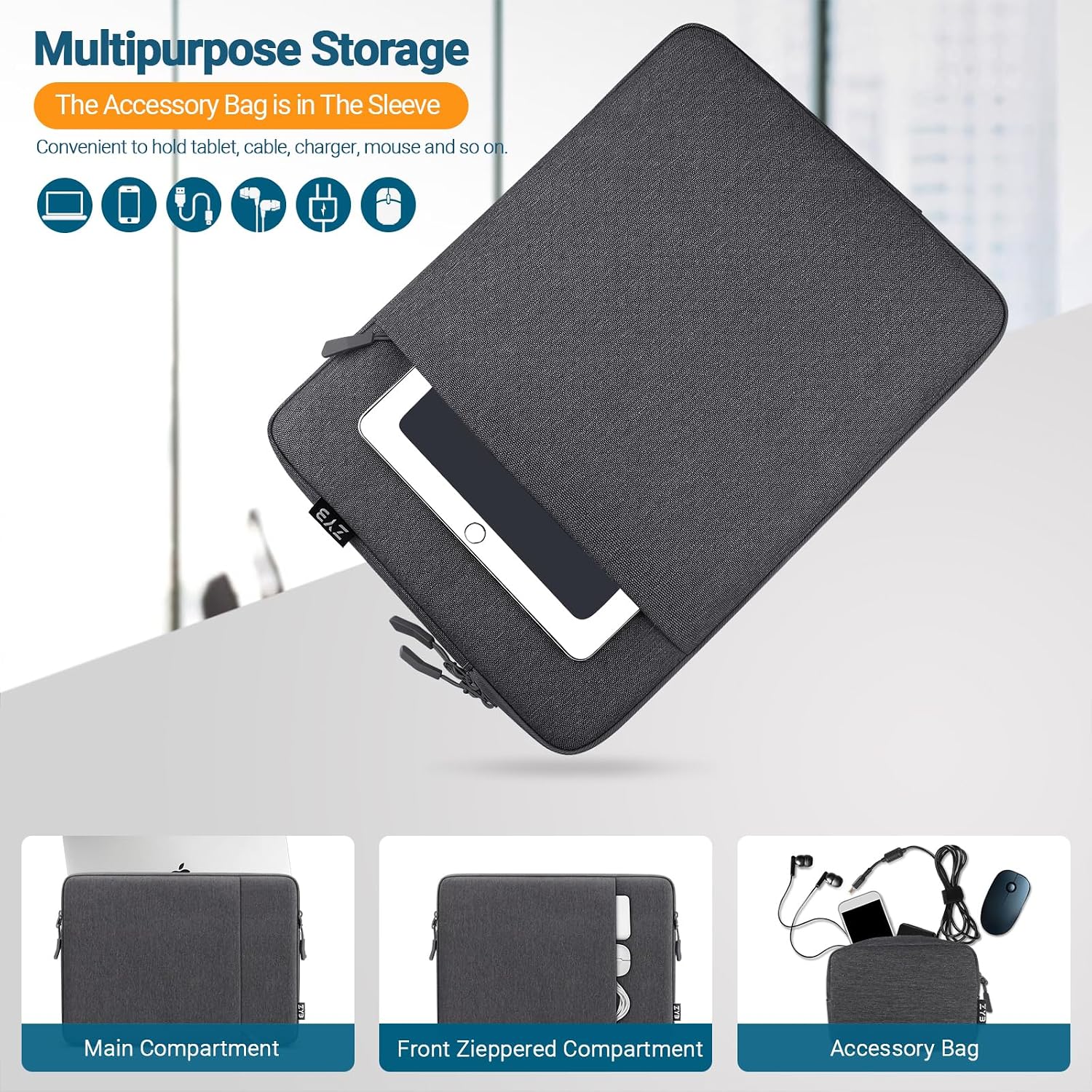 Thumbnail 3 de 15.6 inch laptop sleeve ZYB