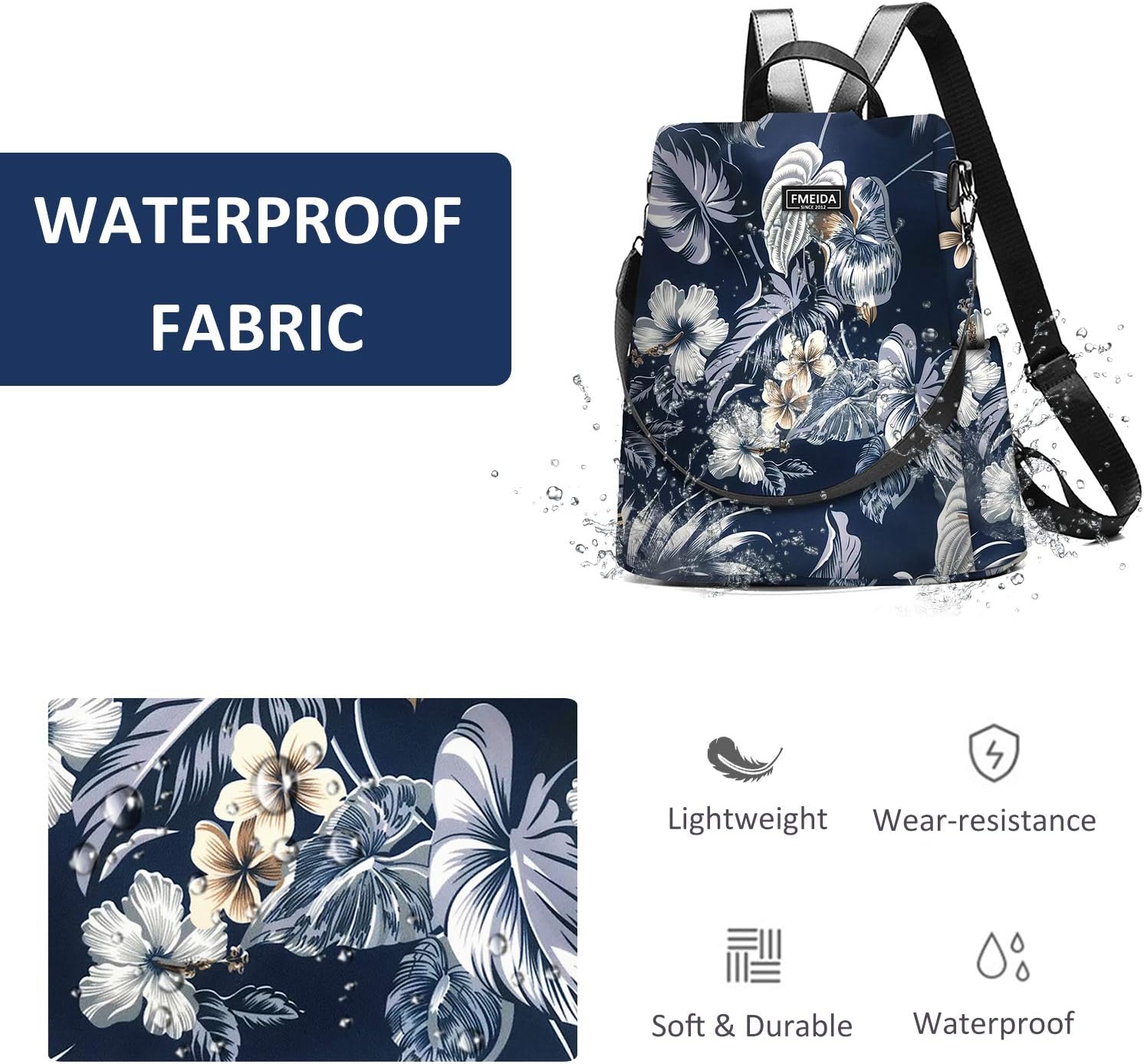 Thumbnail 3 de Fmeida Backpack Anti‑Theft Travel Rucksack