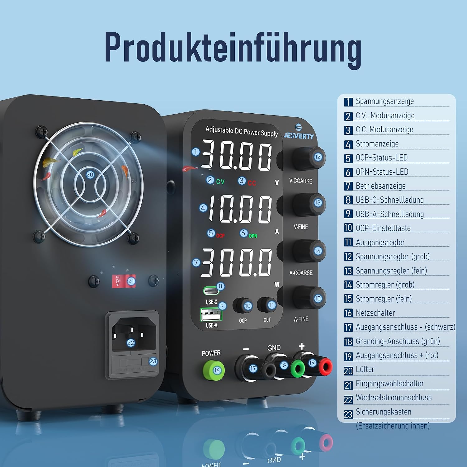 Thumbnail 3 de Jesverty Labornetzteil SPS-3010N 30 V 10 A