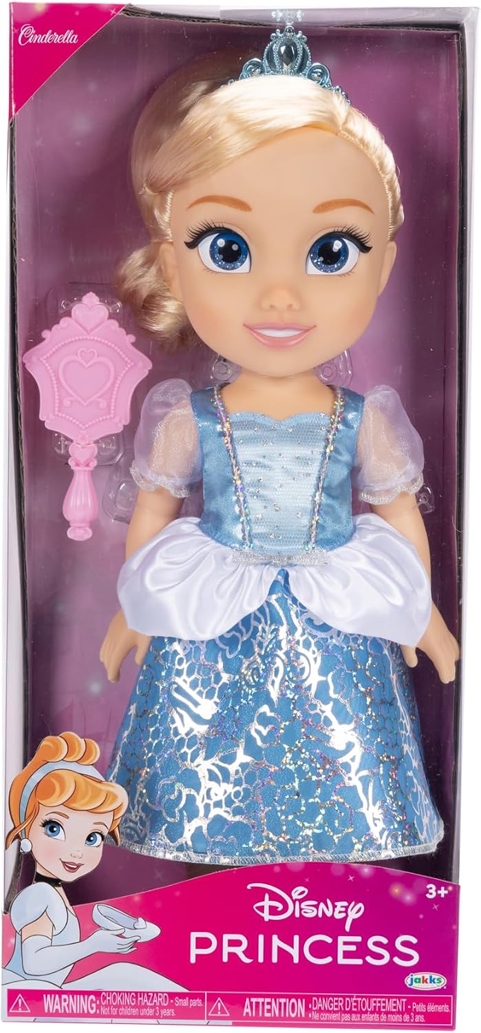 Detalle 2 de Disney Princess 230144 – lalka Kopciuszek 35 cm z platynową spódnicą holofoil