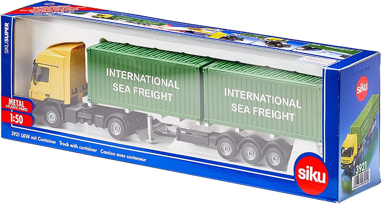 Thumbnail 6 de siku 3921 LKW mit Container 1:50 Gelb Grün