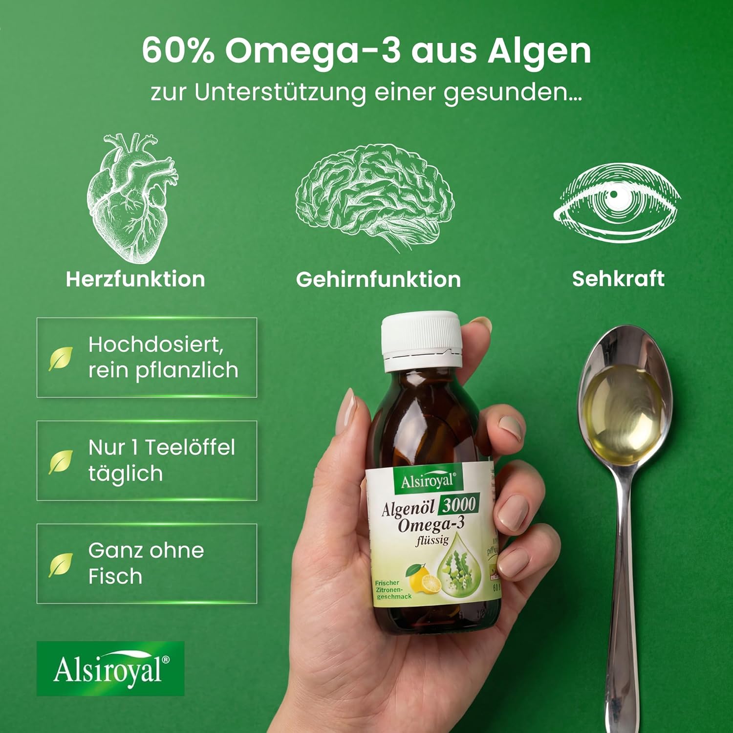 Thumbnail 2 de Alsiroyal Algenöl 3000 Omega-3 3000 mg