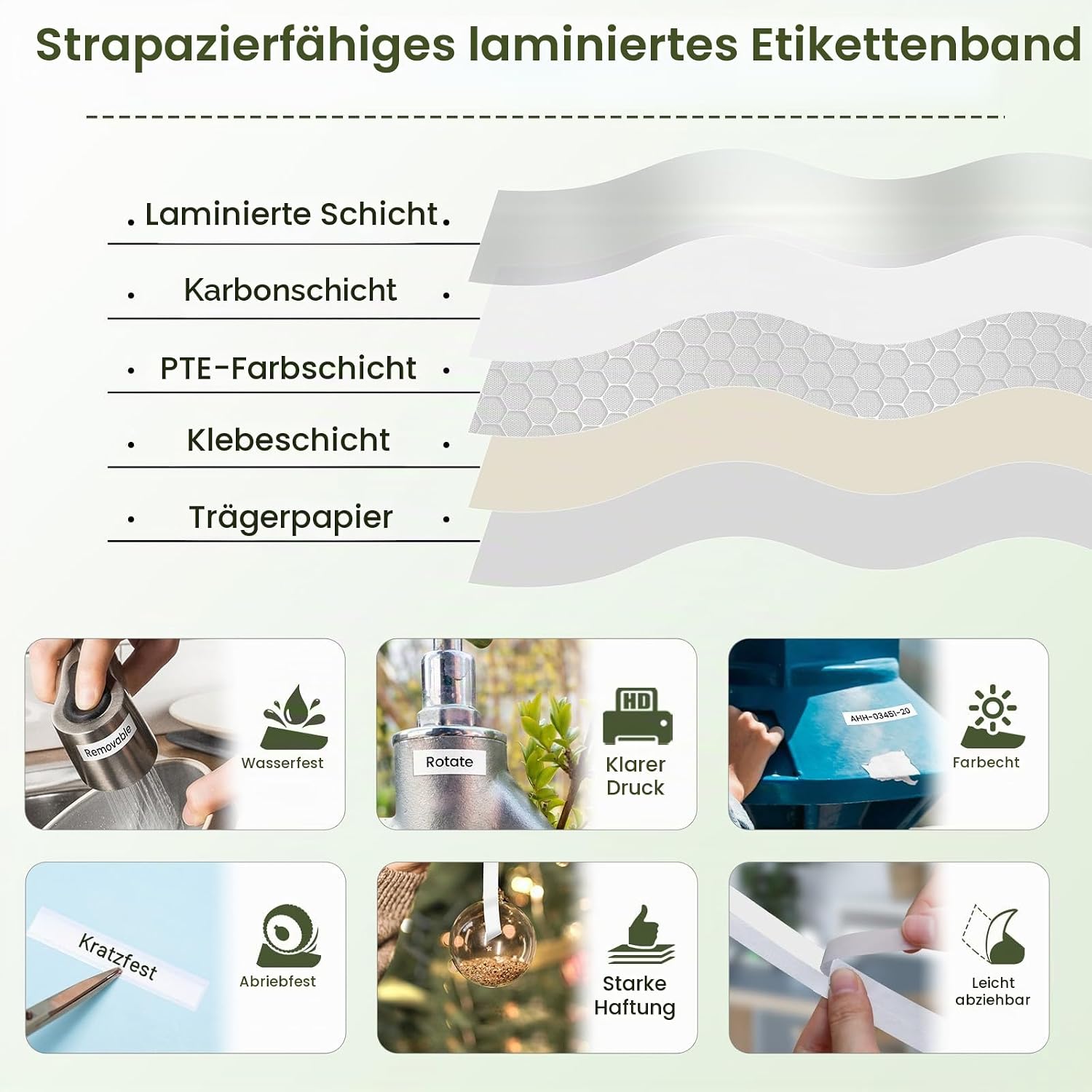 Detalle 2 de Markurlife TZe-231 6er Pack Schriftband 12 mm