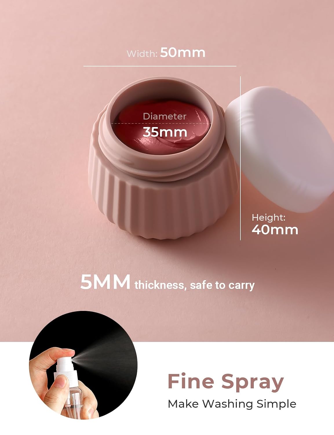 Detalle de Reiseflaschen zum Befüllen (9-teilig) – TSA-Set mit Silikonflaschen 90/30 ml und Zerstäuber