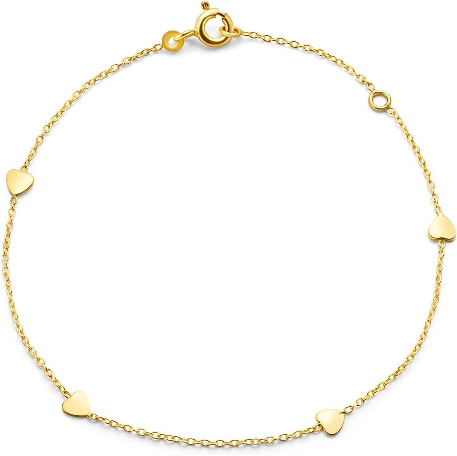 Detalle de OROVI bracciale donna Oro 9Kt vero, Oro Giallo – Cuori delicati e realizzato a mano