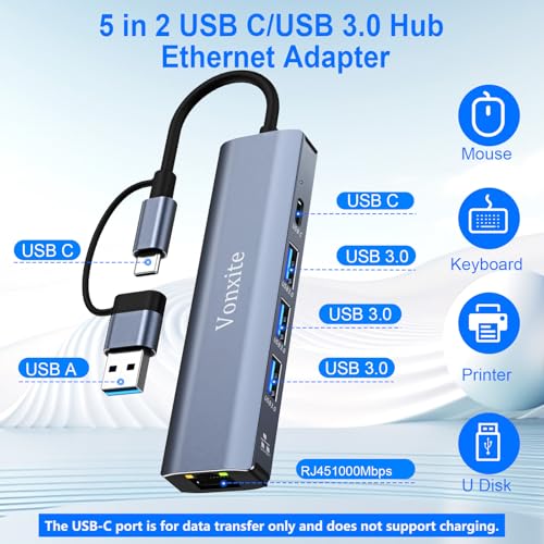 Thumbnail 1 de Vonxite Adaptador USB-C Ethernet 1000Mbps 📡