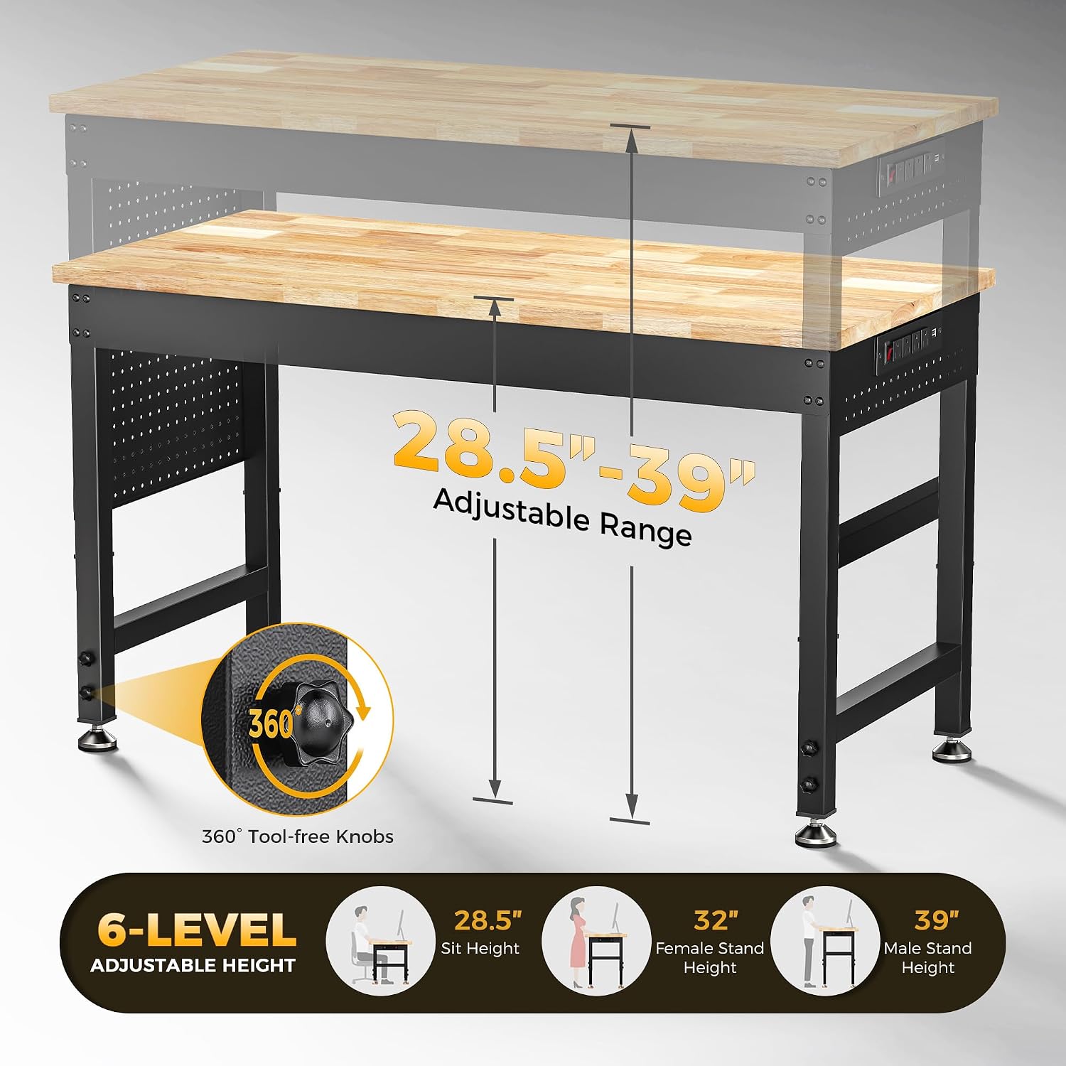 Detalle 2 de CAMMOO Adjustable Workbench 48-inch