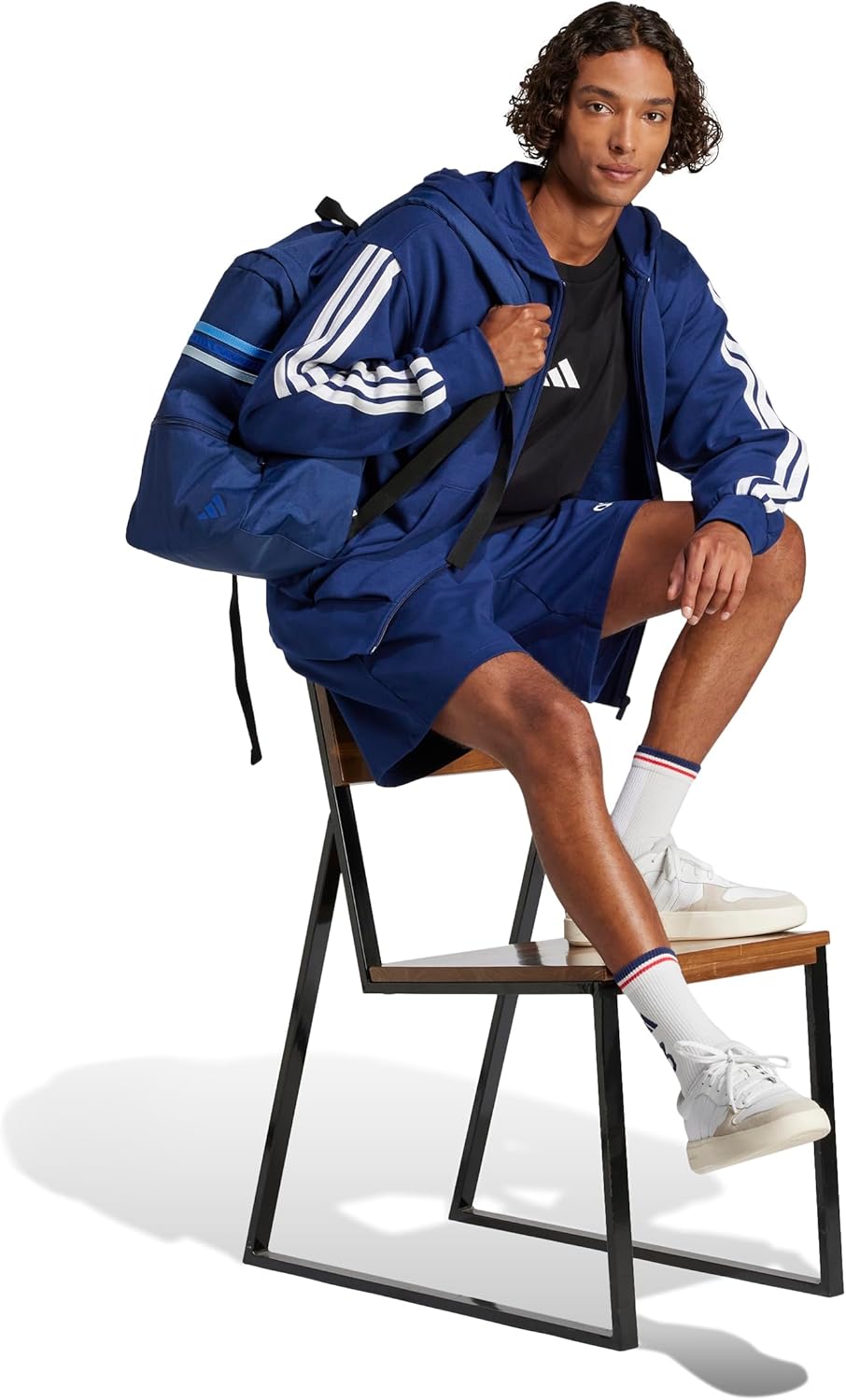 Thumbnail 5 de Adidas Herren Essential Three Stripes French Terry Fullzip Hoodie – Hoodie mit Reißverschluss