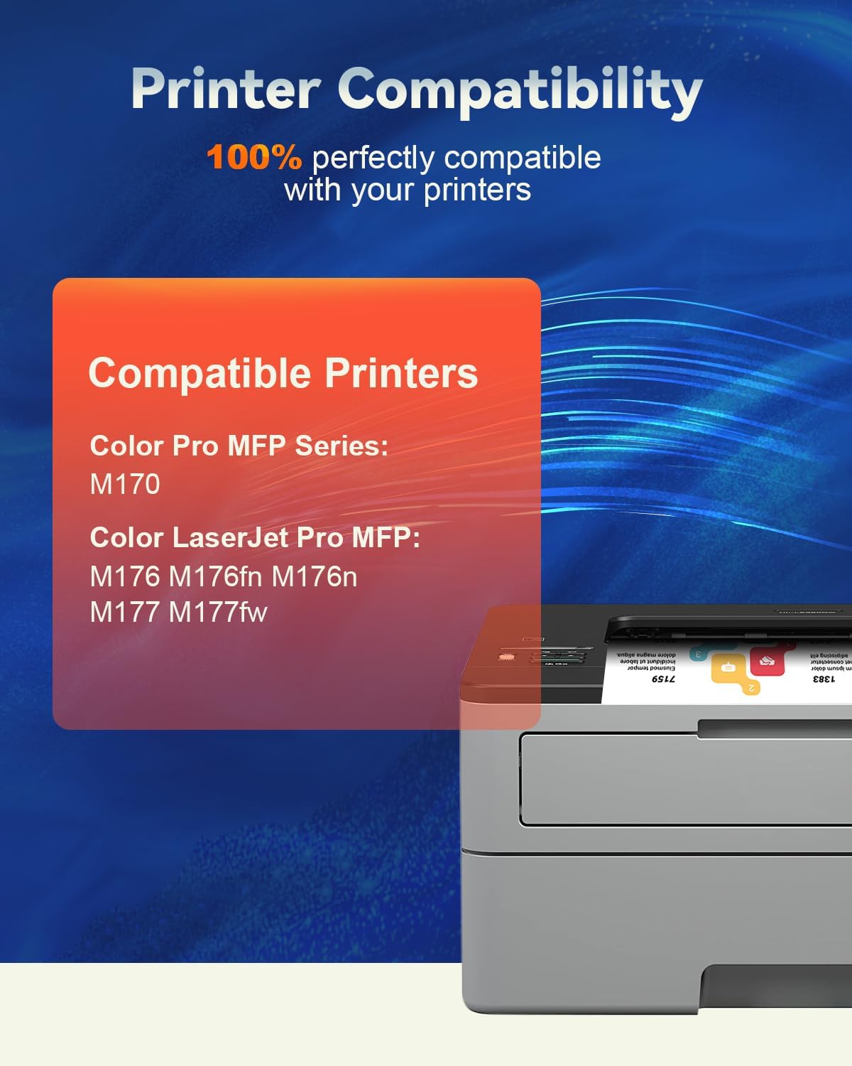 Detalle de Skydo Toner 130A compatibile HP CF350A/CF351A/CF352A/CF353A (4-pack nero/ciano/magenta/giallo) per HP Color LaserJet Pro MFP M176n/M177fw