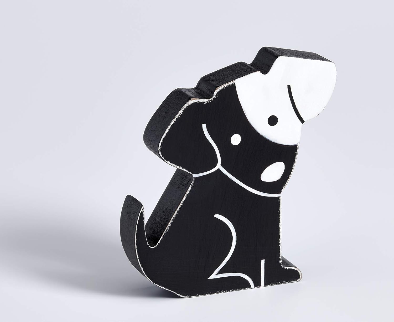 Thumbnail 4 de Walther design Figurine décorative Blanc en Bois, Chat CA199W